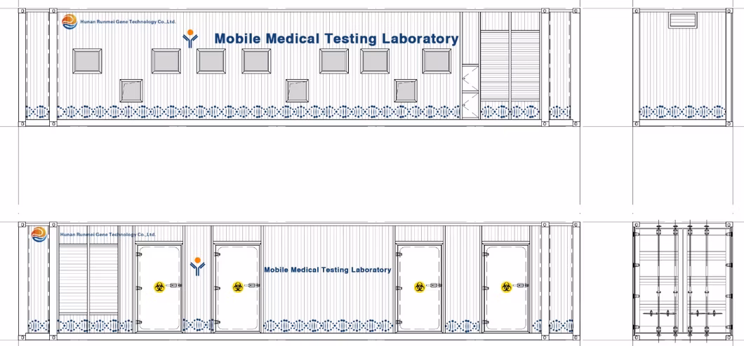 Bsl 2 /Bsl 3 Mobile Medical Testing Laboratory for Virus